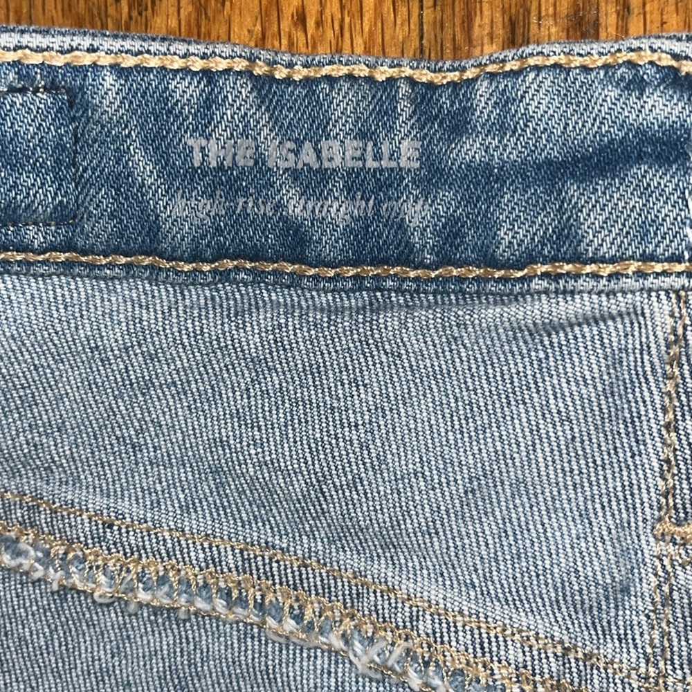 Ag Adriano Goldschmied The Isabelle High Rise Straight Crop Blue Jeans Size 24 - Picture 7 of 13